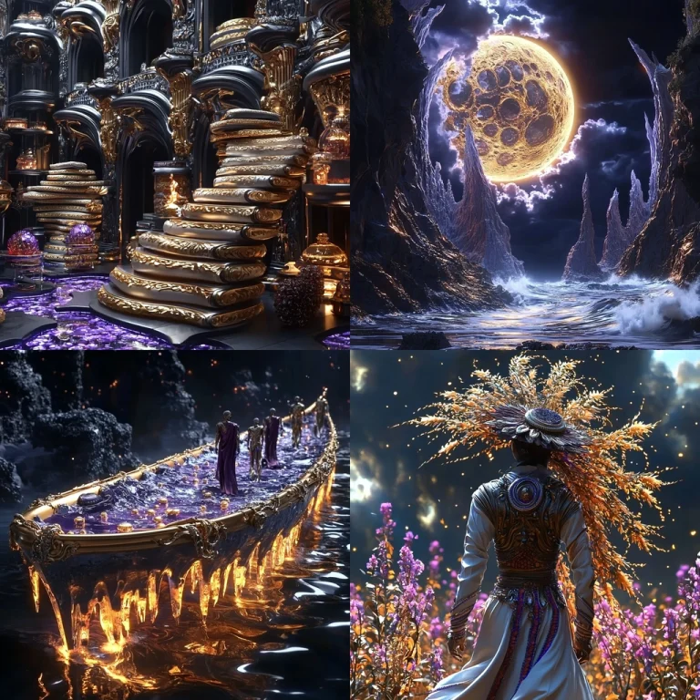 Golden Cosmic Luminosity - Midjourney style sref code