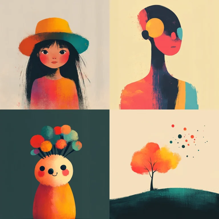 Vibrant Color Gradient Portraits - Midjourney style sref code