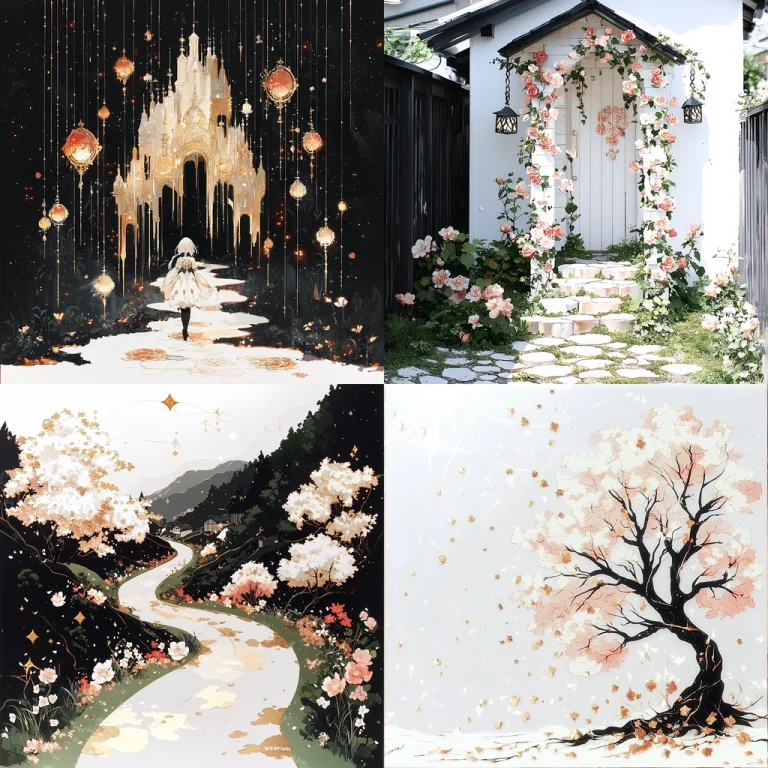 Gilded Blossom Contrast - Midjourney style sref code