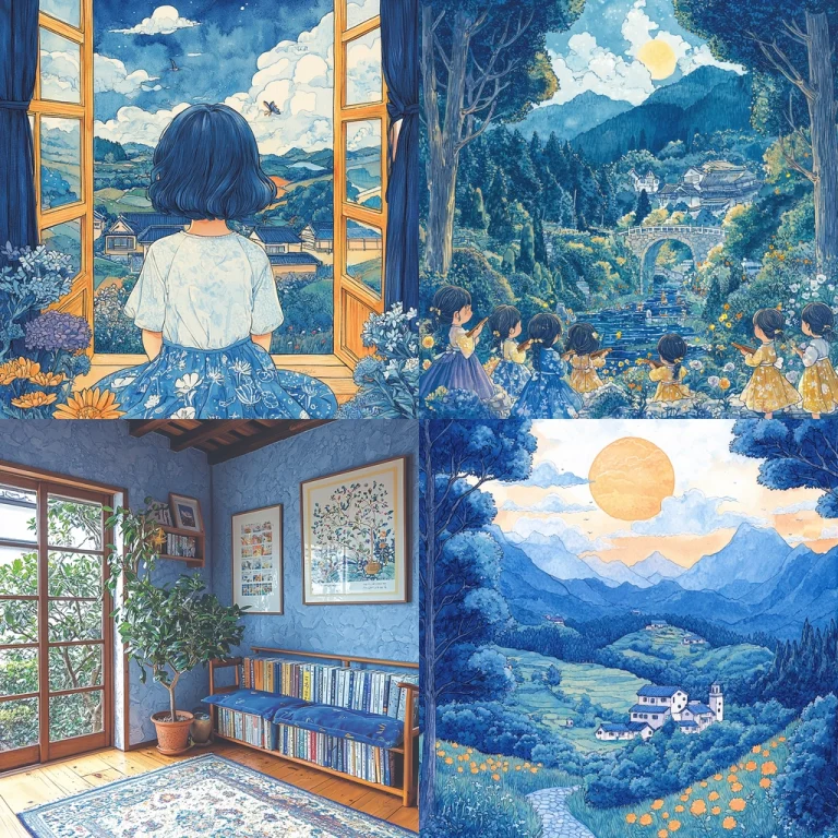 Golden Indigo Contrast - Midjourney style sref code