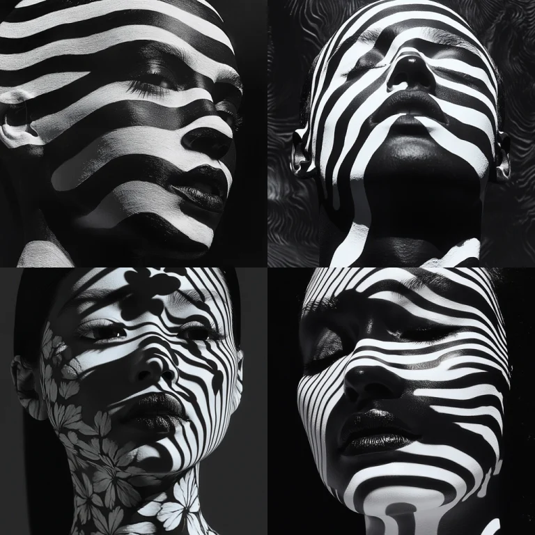 Monochrome Stripe Contrast - Midjourney style sref code