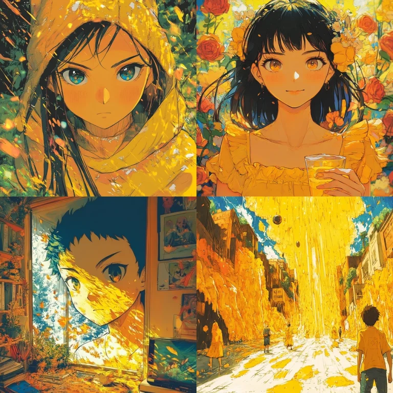 Vivid Yellow Illumination - Midjourney style sref code