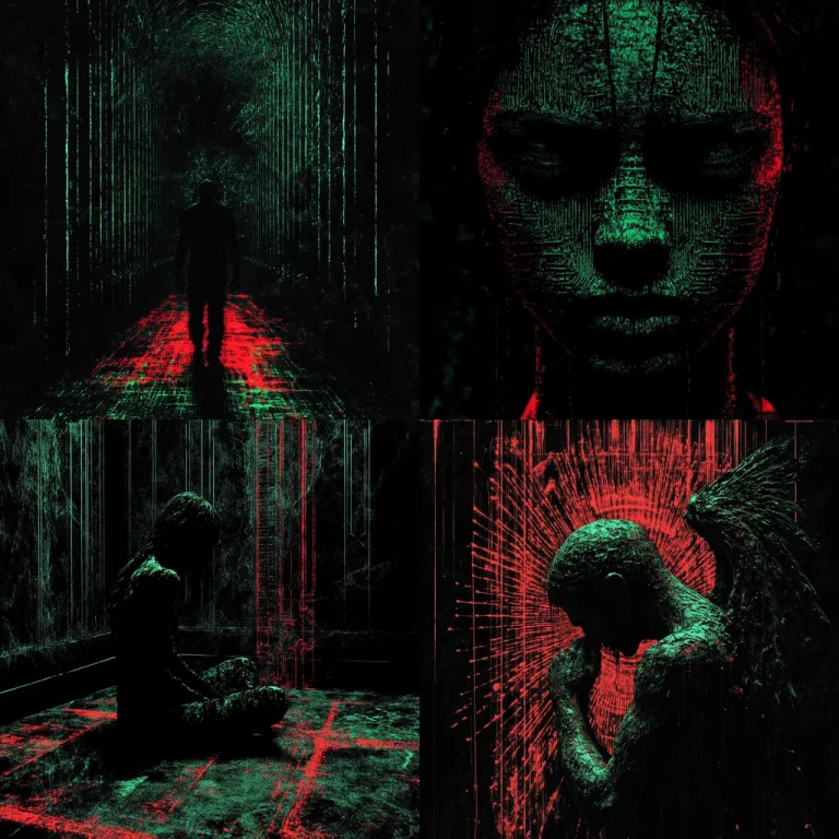 Red-Green Neon Effect - Midjourney style sref code