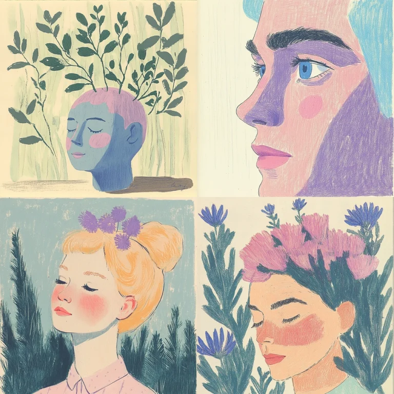 Pastel Botanical Portraits - Midjourney style sref code