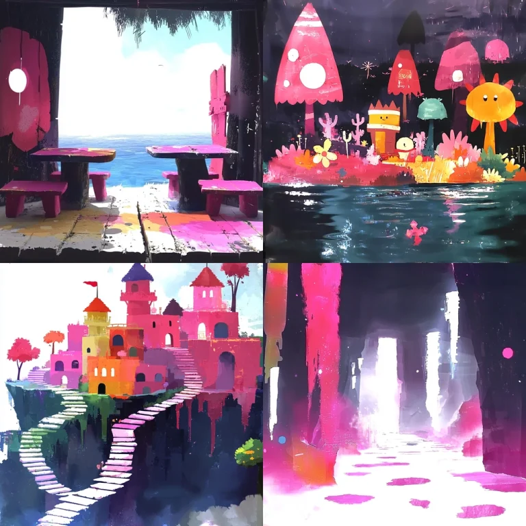 Vivid Violet and Pink Harmonies - Midjourney style sref code