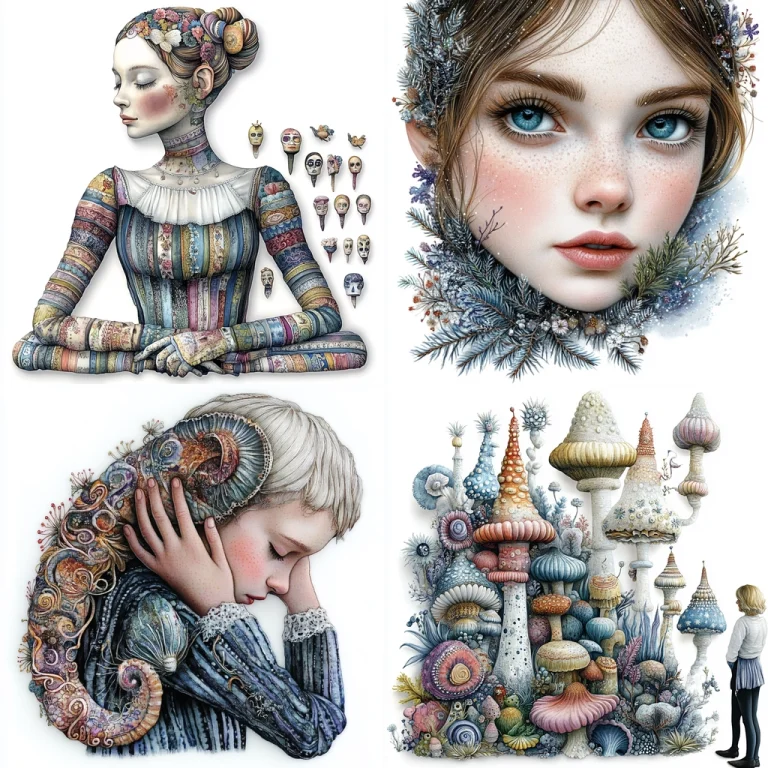 Textured Pastel Surrealism - Midjourney style sref code