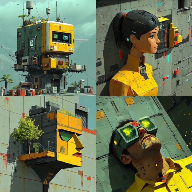 Tech Futurism with Bold Colors - Midjourney style sref code