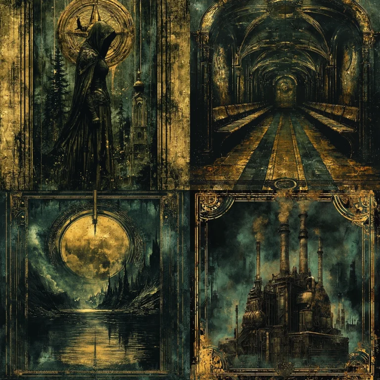 Gold Noir Textured Realism - Midjourney style sref code