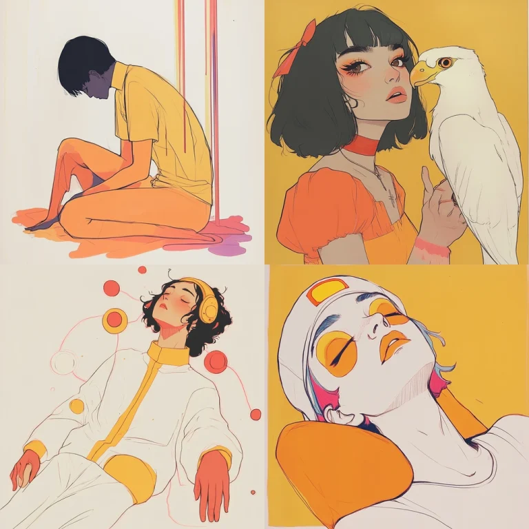 Bold Colors and Minimalist Lines - Midjourney style sref code