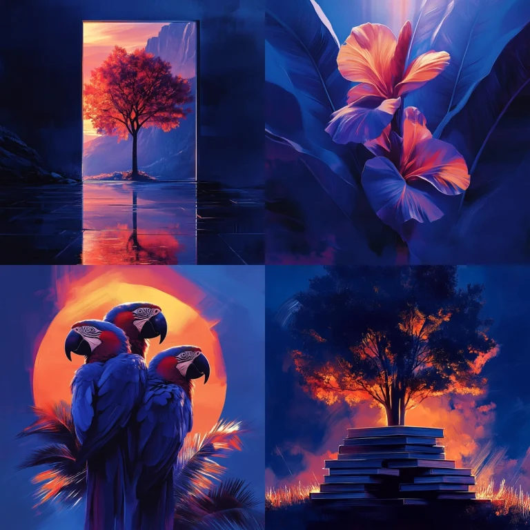 Vivid Contrast Blue-Orange Harmony - Midjourney style sref code