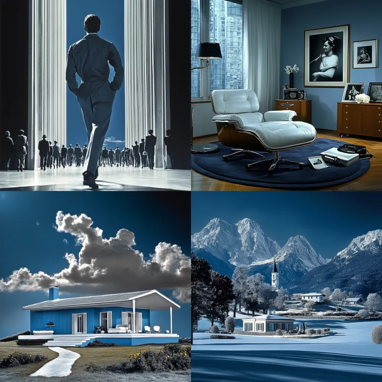 Sleek Cool Tone Urban Scapes - Midjourney style sref code