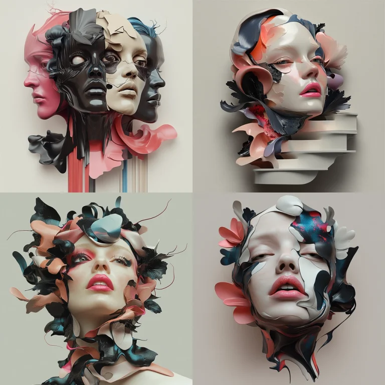 Vibrant Layered Sculptural Textures - Midjourney style sref code