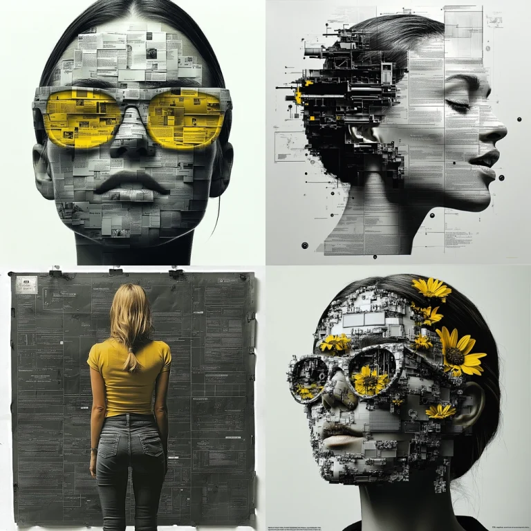 Monochrome Tech Surrealism - Midjourney style sref code