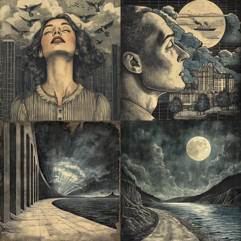 Sepia-toned Surreal Landscape - Midjourney style sref code