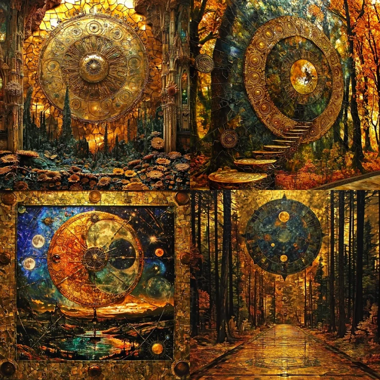 Golden Mosaic Sunset - Midjourney style sref code