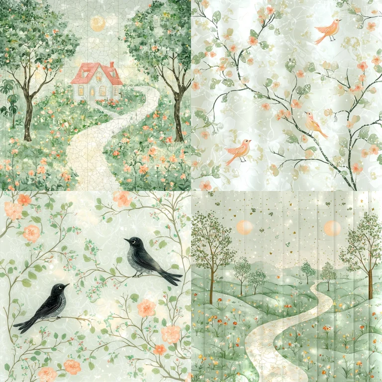 Floral Pastel Serenity - Midjourney style sref code