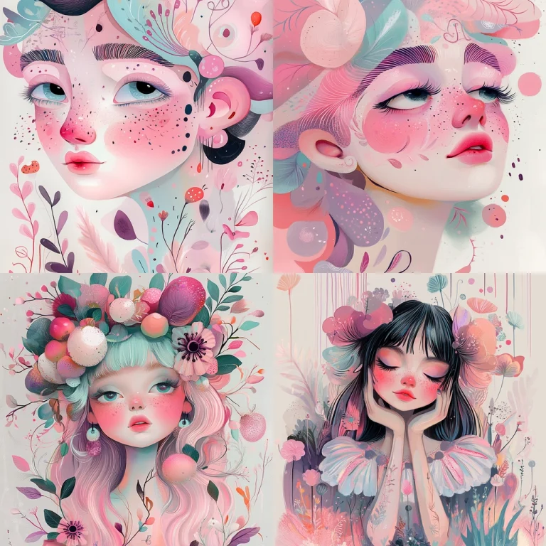 Pastel Fantasy with Fluid Motions - Midjourney style sref code