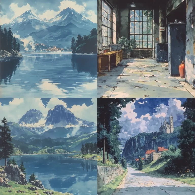 Cool Tone Anime Scenery - Midjourney style sref code