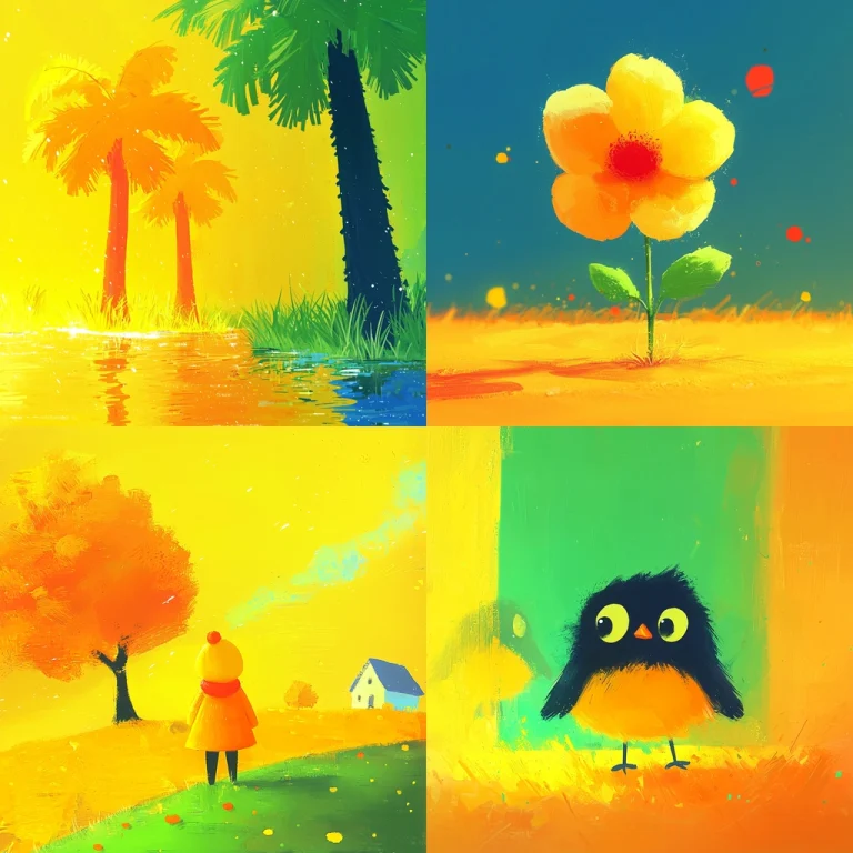 Sunny Vibrant Textures - Midjourney style sref code