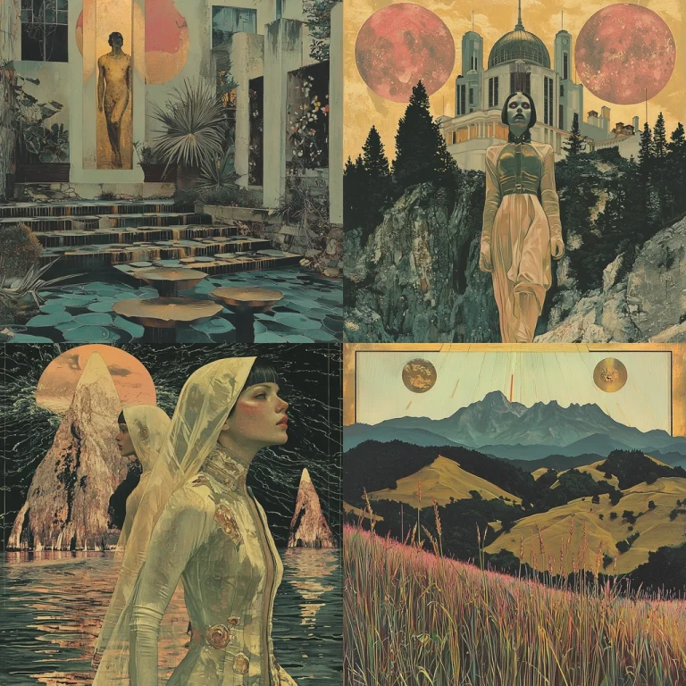 Golden Palette Textured Landscapes - Midjourney style sref code