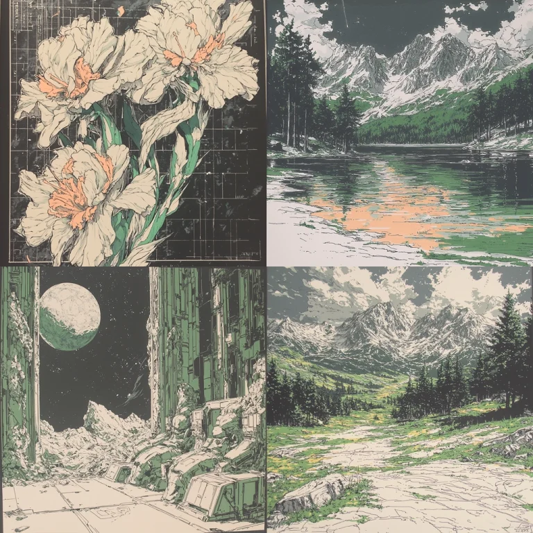 Textured Green Illumination - Midjourney style sref code