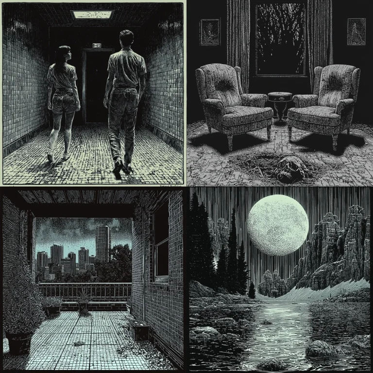 Monochrome Surreal Linework - Midjourney style sref code