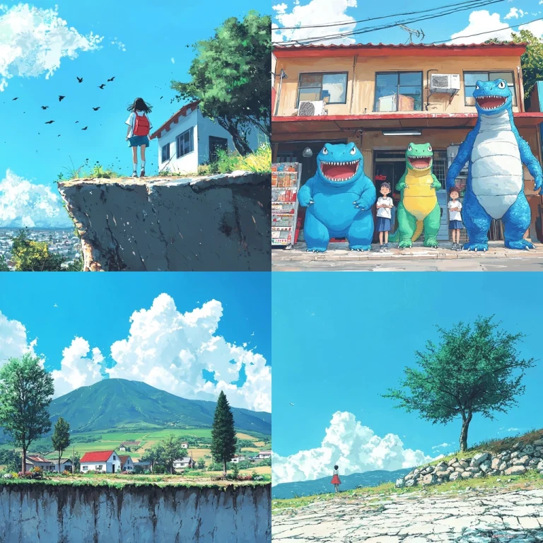 Vivid Cel-shaded Landscapes - Midjourney style sref code