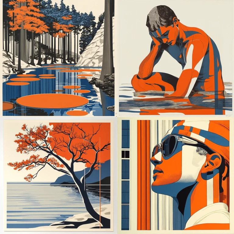 Bold Linear Color Contrasts - Midjourney style sref code