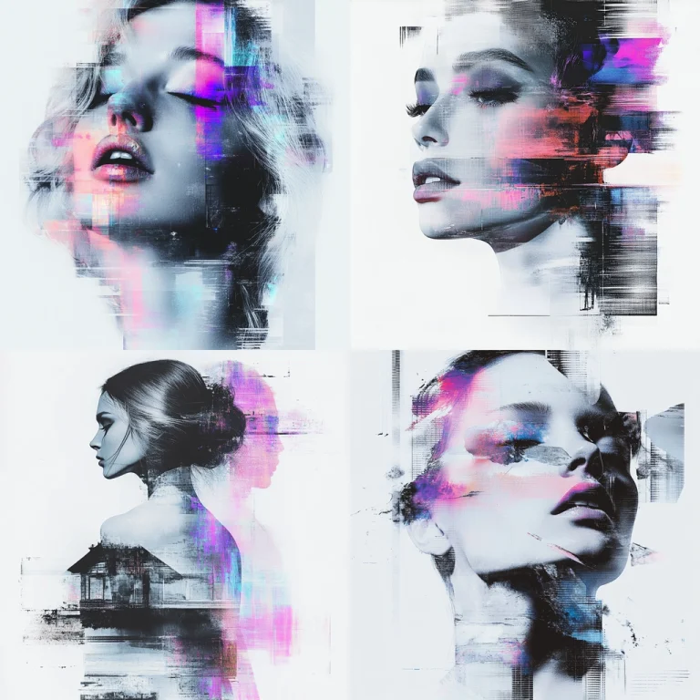 Glitch Art With Pastel Overlay - Midjourney style sref code