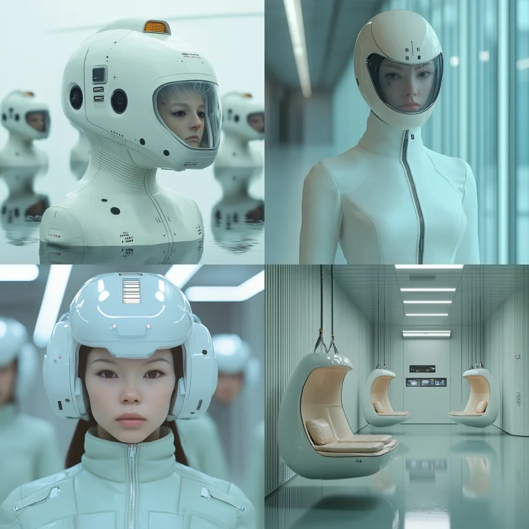 Futuristic Cool Tone Minimalism - Midjourney style sref code