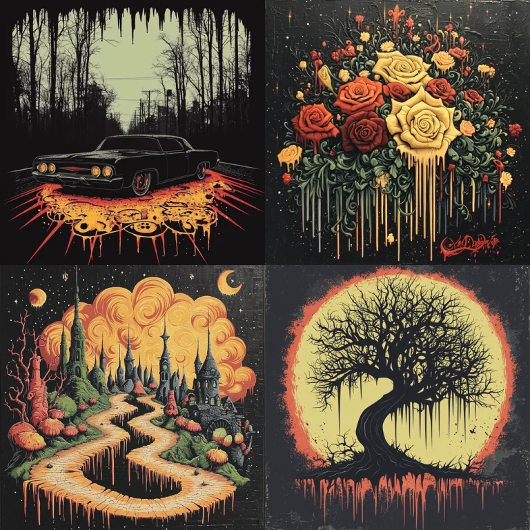 Dripping Neo-Gothic - Midjourney style sref code