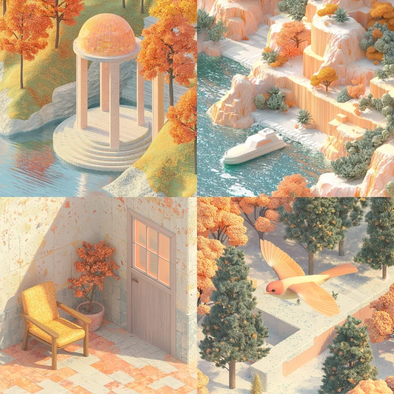 Soft Pastel Landscape Rendering - Midjourney style sref code