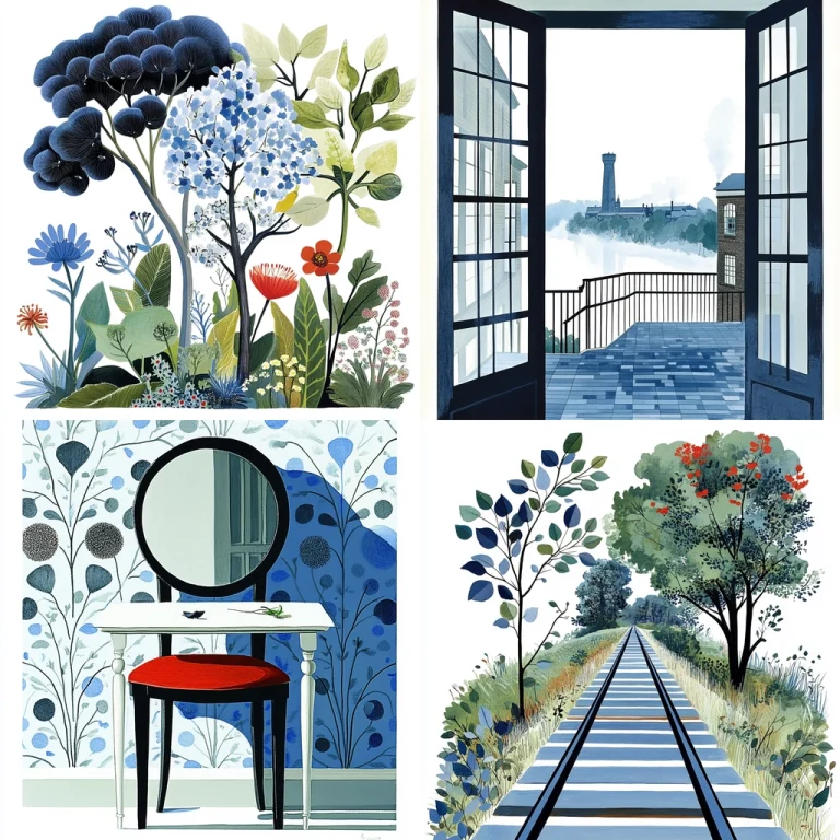 Structured Blue Harmony - Midjourney style sref code