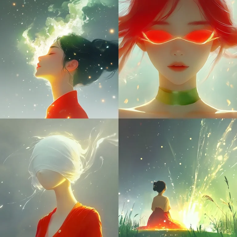 Glow Texture Fantasy Lighting - Midjourney style sref code