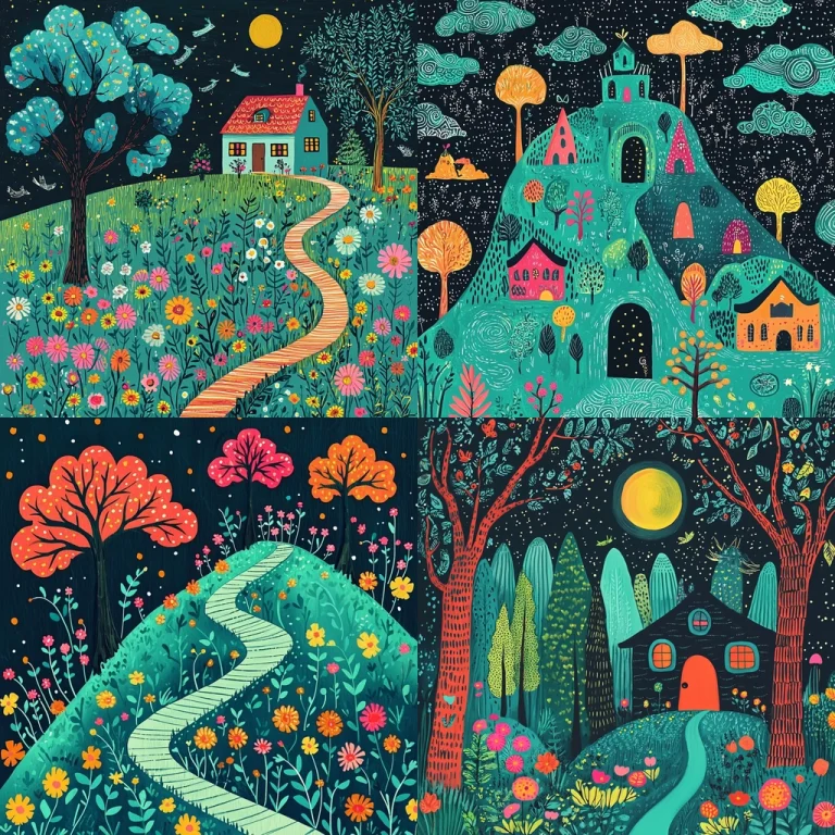 Vivid Nightscapes with Turquoise Highlights - Midjourney style sref code