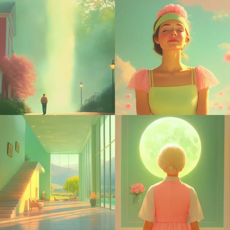Soft Light Pastel Dreamscape - Midjourney style sref code