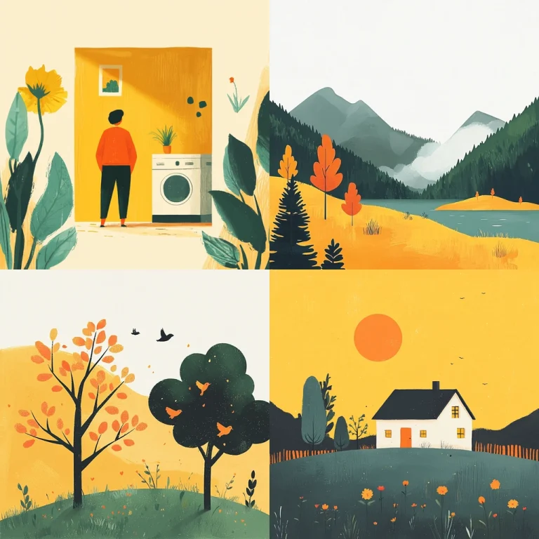 Warm Tones Scenes with Flat Illumination - Midjourney style sref code