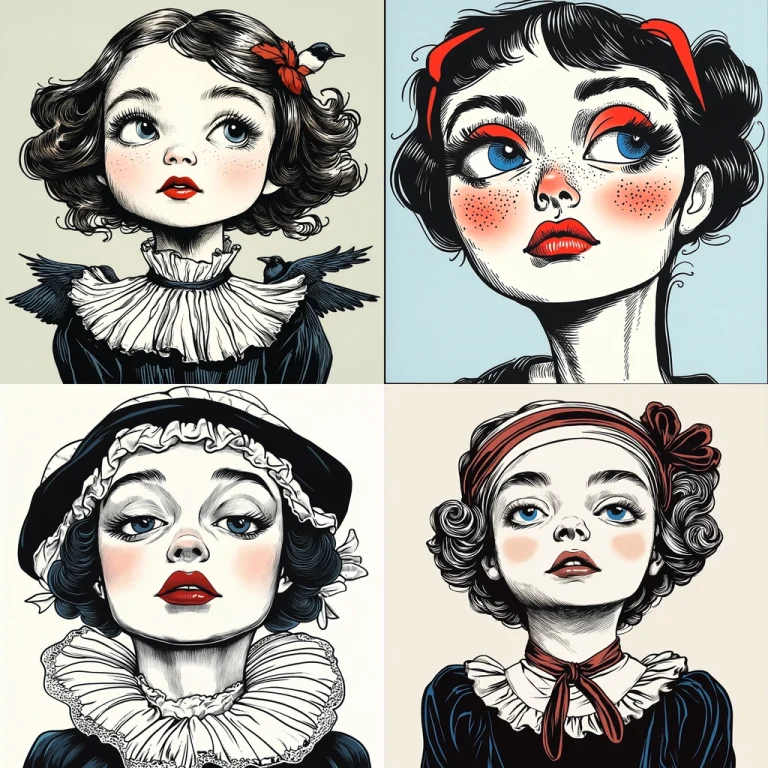 Detailed Monochrome Illustration - Midjourney style sref code