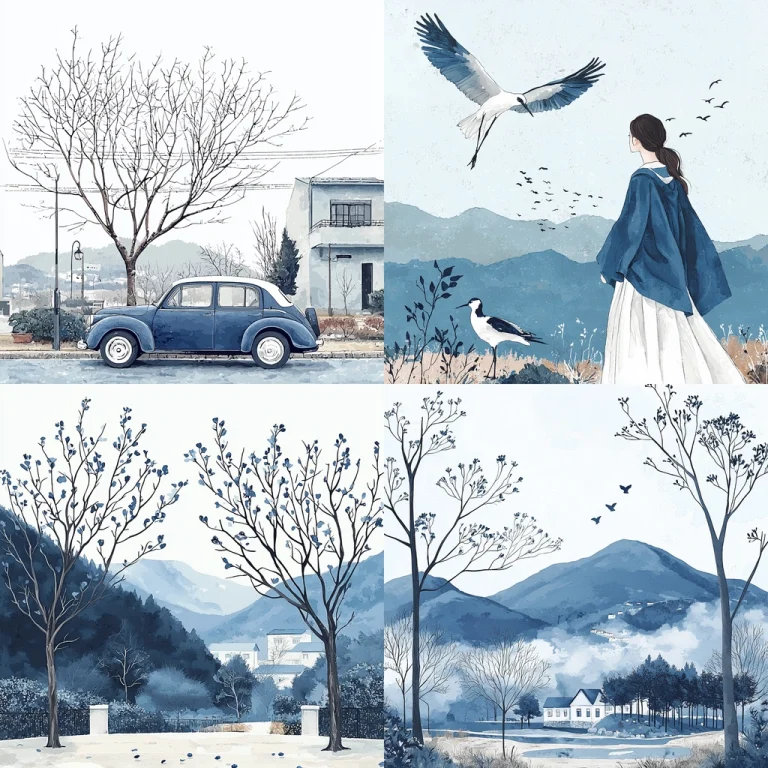 Cool Hazy Watercolor Landscapes - Midjourney style sref code