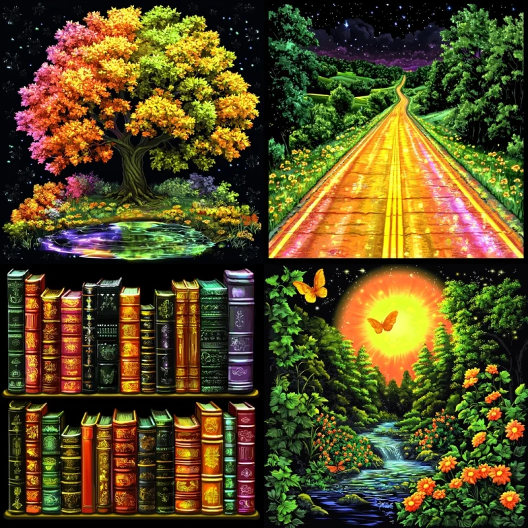 Vivid Neon Lightscape - Midjourney style sref code