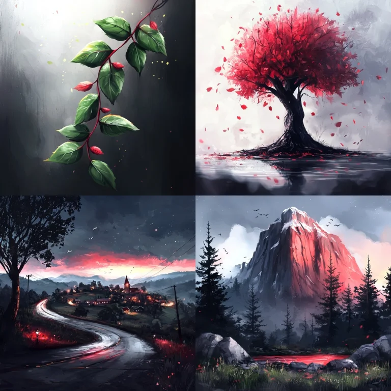 Dark Contrast with Red Accents - Midjourney style sref code