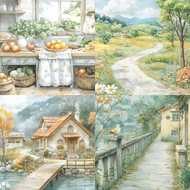 Pastel Landscape Illumination - Midjourney style sref code