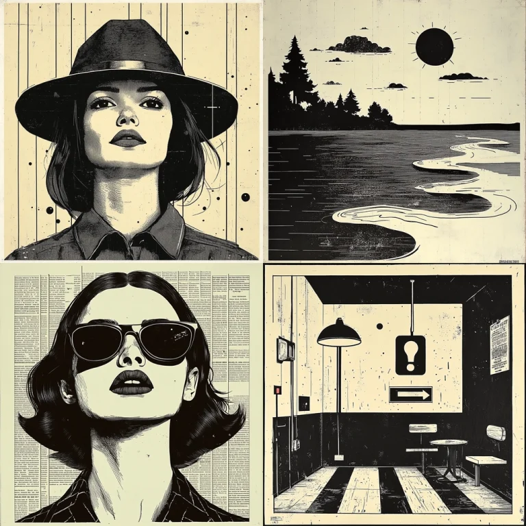 Monochrome Stark Contrast - Midjourney style sref code