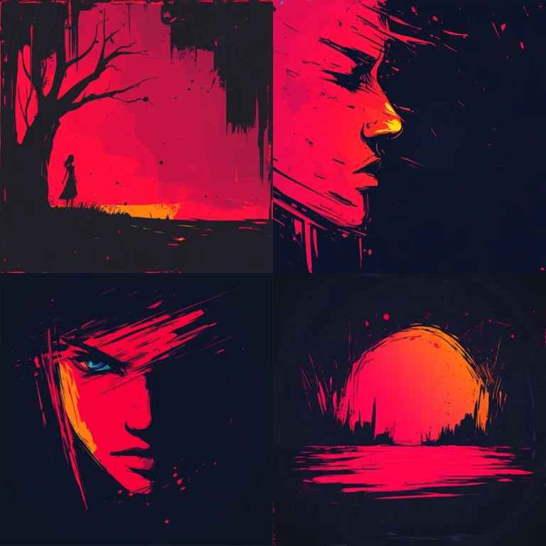 Dynamic Neon Contrast - Midjourney style sref code