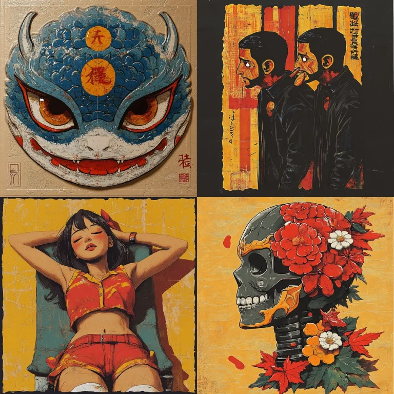 Bold Color Texture Expressive - Midjourney style sref code