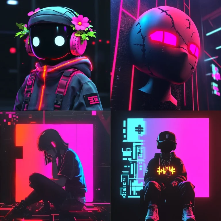 Neon Cyberpunk Glow - Midjourney style sref code