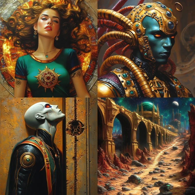 Rich Textured Futuristic Imagery - Midjourney style sref code