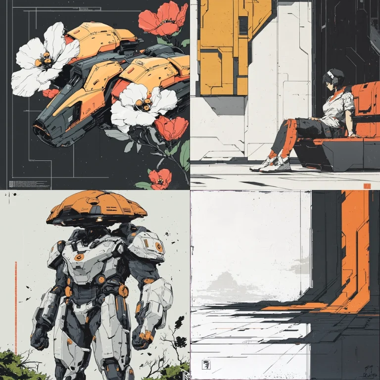 Bold Geometric Robotics - Midjourney style sref code