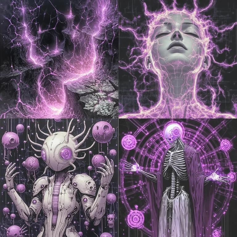 Violet Neural Electric Patterns - Midjourney style sref code