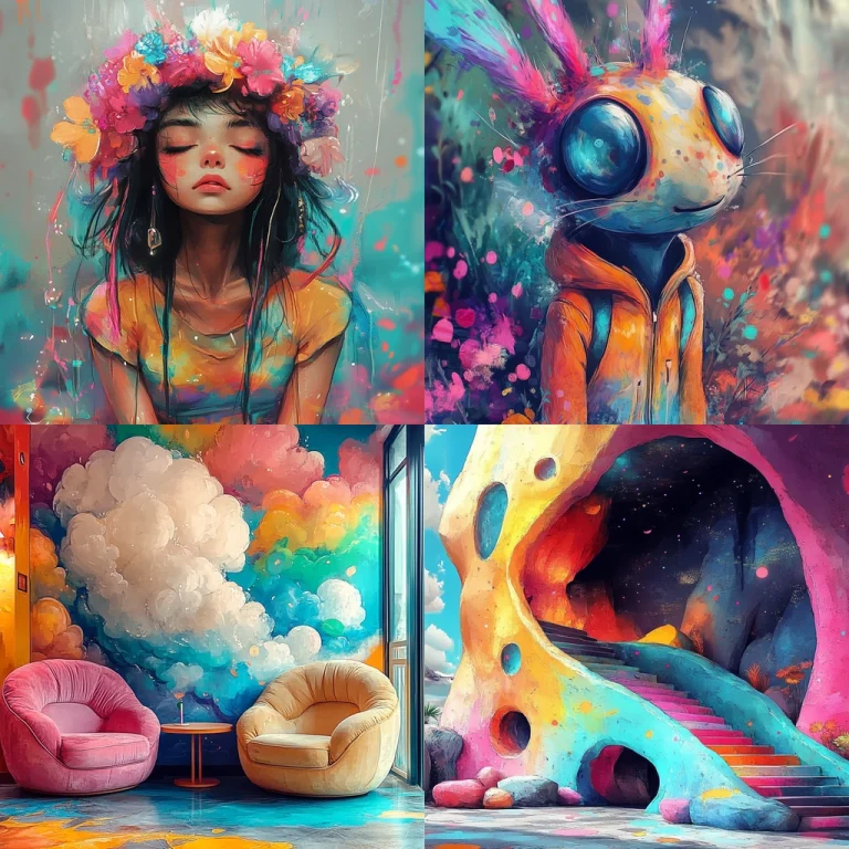 Vibrant Textured Color Play - Midjourney style sref code